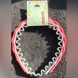 Claire’s Pink and Gray Wavy Headbands, Set of 3